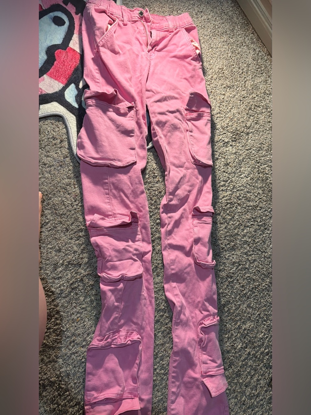 Pink Cargo Pants - Classic Pocket Style